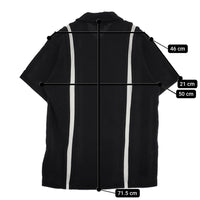 COMME des GARCONS HOMME DEUX 鹿の子 切替 DI-T011 M ポロシャツ AD2021 ブラック ホワイト メンズ コムデギャルソンオムドゥ【中古】5-0713S♪