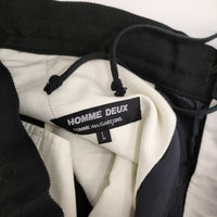 COMME des GARCONS HOMME DEUX ウール イージーパンツ DH-P024 L パンツ AD2021 ブラック メンズ コムデギャルソンオムドゥ【中古】5-1008T♪
