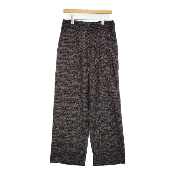YOKE 新品 TWEED WIDE-LEG BAKER PANTS 定価50600円 YK24FW0728P サイズ2 ツイードワイド パンツ 24AW ブラック メンズ ヨーク【中古】5-1008T♪