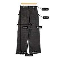 YOKE 新品 TWEED WIDE-LEG BAKER PANTS 定価50600円 YK24FW0728P サイズ2 ツイードワイド パンツ 24AW ブラック メンズ ヨーク【中古】5-1008T♪