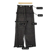 YOKE 新品 TWEED WIDE-LEG BAKER PANTS 定価50600円 YK24FW0728P サイズ2 ツイードワイド パンツ 24AW ブラック メンズ ヨーク【中古】5-1008T♪