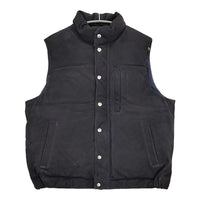 A.PRESSE 新品 Suede Down Vest 定価242000円 ゴートレザー 24AAP-01-07H ダウンベスト 24AW ネイビー メンズ アプレッセ【中古】5-1008T♪