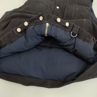 A.PRESSE 新品 Suede Down Vest 定価242000円 ゴートレザー 24AAP-01-07H ダウンベスト 24AW ネイビー メンズ アプレッセ【中古】5-1008T♪