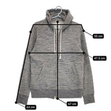 Jackman GG SWEAT PARKA JM7873 ジップアップ パーカー グレー メンズ ジャックマン【中古】5-0714M∞