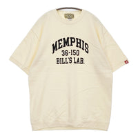 BILLVAN ビルバン MEMPHIS 半袖 サイズXL カレッジプリント スウェット アイボリー メンズ【中古】5-0704S♪