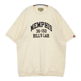 BILLVAN ビルバン MEMPHIS 半袖 サイズXL カレッジプリント スウェット アイボリー メンズ【中古】5-0704S♪