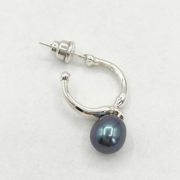 MARA PARIS マラパリ シルバー925 片耳のみ ピアス イヤリング シルバー ネイビー系 レディース【中古】5-0630G∞