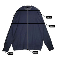 gicipi 新品 CINGHIALE 定価13800円 サイズ4 イタリア製 ウールシルク カーディガン 23AW ネイビー メンズ ジチピ【中古】5-1009T∞