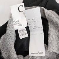 TUKI 新品 cotton long john mix gray rib 定価33000円 0173M サイズ2 スウェット パンツ 24AW ブラック グレー メンズ ツキ【中古】5-0805G♪#