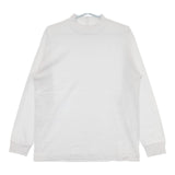 green label relaxing LONG FIBER COTTON クリア モックネック 長袖Ｔシャツ カットソー ロンＴ ホワイト メンズ グリーンレーベルリラクシング【中古】5-0714M∞