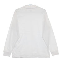 green label relaxing LONG FIBER COTTON クリア モックネック 長袖Ｔシャツ カットソー ロンＴ ホワイト メンズ グリーンレーベルリラクシング【中古】5-0714M∞