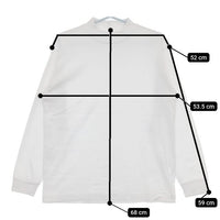 green label relaxing LONG FIBER COTTON クリア モックネック 長袖Ｔシャツ カットソー ロンＴ ホワイト メンズ グリーンレーベルリラクシング【中古】5-0714M∞