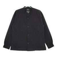 green label relaxing FREELITCH ボックス バンドカラー 防シワ ストレッチ 長袖シャツ ブラック メンズ グリーンレーベルリラクシング【中古】5-0714M∞