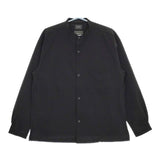 green label relaxing FREELITCH ボックス バンドカラー 防シワ ストレッチ 長袖シャツ ブラック メンズ グリーンレーベルリラクシング【中古】5-0714M∞