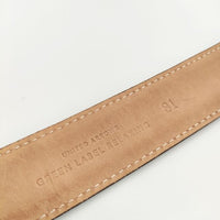 green label relaxing UNITED ARROWS サイズ81 レザー ベルト ダークブラウン メンズ グリーンレーベルリラクシング【中古】5-0813G∞