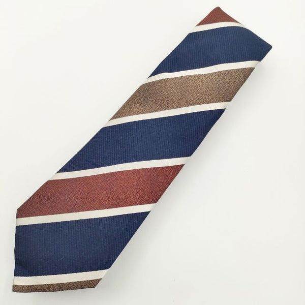 green label relaxing UNITED ARROWS 日本製 シルク ネクタイ ネイビー ブラウン メンズ グリーンレーベルリラクシング【中古】5-0813G∞