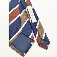 green label relaxing UNITED ARROWS 日本製 シルク ネクタイ ネイビー ブラウン メンズ グリーンレーベルリラクシング【中古】5-0813G∞