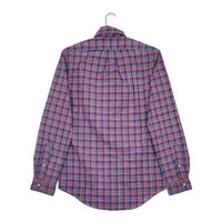 RALPH LAUREN ボタンダウン BD チェック XS コットン 長袖シャツ ネイビー ピンク メンズ ラルフローレン【中古】5-0714M∞