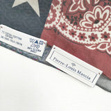 Pierre-Louis Mascia イタリア製 コットンシルク パッチワーク柄 バンダナ柄 ストール ネイビー 多色 レディース ピエールルイマシア【中古】5-0621M◎