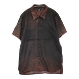 Paul Smith/RED EAR テンセル オープンカラーシャツ 194254 R108V 半袖シャツ ブラウン メンズ ポール・スミス/レッドイヤー【中古】5-0704S♪