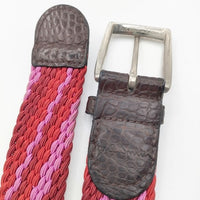 Paul Smith ゴムメッシュ ベルト レッド ピンク メンズ ポール・スミス【中古】5-0813G∞