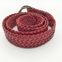 PAUL SMITH COLLECTION リングバックル メッシュ 革 ベルト レッド メンズ ポールスミスコレクション【中古】5-0813G∞