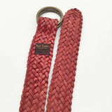 PAUL SMITH COLLECTION リングバックル メッシュ 革 ベルト レッド メンズ ポールスミスコレクション【中古】5-0813G∞