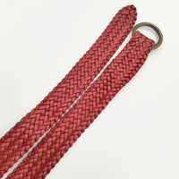 PAUL SMITH COLLECTION リングバックル メッシュ 革 ベルト レッド メンズ ポールスミスコレクション【中古】5-0813G∞
