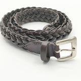 PAUL SMITH COLLECTION ナローレザーメッシュ 革 サイズ90 ベルト ブラウン メンズ ポールスミスコレクション【中古】5-0813G∞