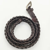 PAUL SMITH COLLECTION ナローレザーメッシュ 革 サイズ90 ベルト ブラウン メンズ ポールスミスコレクション【中古】5-0813G∞