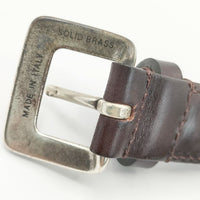 PAUL SMITH COLLECTION ナローレザーメッシュ 革 サイズ90 ベルト ブラウン メンズ ポールスミスコレクション【中古】5-0813G∞