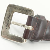 PAUL SMITH COLLECTION ナローレザーメッシュ 革 サイズ90 ベルト ブラウン メンズ ポールスミスコレクション【中古】5-0813G∞
