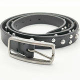 Paul Smith スタッズ ナロー レザー 革 サイズM ベルト ブラック メンズ ポール・スミス【中古】5-0813G∞