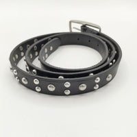 Paul Smith スタッズ ナロー レザー 革 サイズM ベルト ブラック メンズ ポール・スミス【中古】5-0813G∞