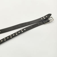 Paul Smith スタッズ ナロー レザー 革 サイズM ベルト ブラック メンズ ポール・スミス【中古】5-0813G∞