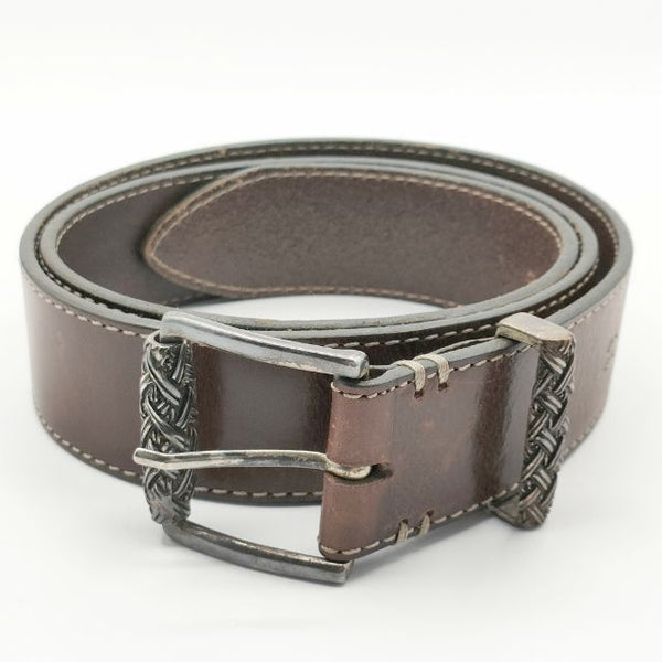 PAUL SMITH COLLECTION デザインバックル レザー 革 ベルト ブラウン メンズ ポールスミスコレクション【中古】5-0813G∞