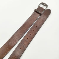 PAUL SMITH COLLECTION デザインバックル レザー 革 ベルト ブラウン メンズ ポールスミスコレクション【中古】5-0813G∞