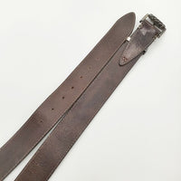 PAUL SMITH COLLECTION デザインバックル レザー 革 ベルト ブラウン メンズ ポールスミスコレクション【中古】5-0813G∞