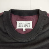 MAISON MARGIELA 14 ウール SH50HA0617 セーター ニット ブラック ワインレッド メンズ メゾンマルジェラ【中古】5-0823T∞