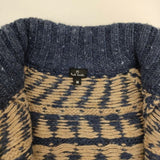 Paul Smith PS ノルディック柄 ジップアップ 233408 758HZ ニットジャケット ブルゾン ネイビー メンズ ポール・スミス【中古】5-1115T∞