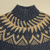 Paul Smith PS ノルディック柄 ジップアップ 233408 758HZ ニットジャケット ブルゾン ネイビー メンズ ポール・スミス【中古】5-1115T∞