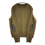MAISON MARGIELA 14 エルボーパッチクルーネック トレーナー スウェット カーキ メンズ メゾンマルジェラ【中古】5-1019M∞