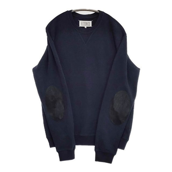 Maison Martin Margiela 14 エルボーパッチクルーネック トレーナー スウェット ネイビー メンズ メゾンマルタンマルジェラ【中古】5-1019M∞