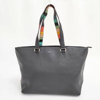 Paul Smith レザー 革 マルチカラー トートバッグ ブラック メンズ ポール・スミス【中古】5-0918G∞