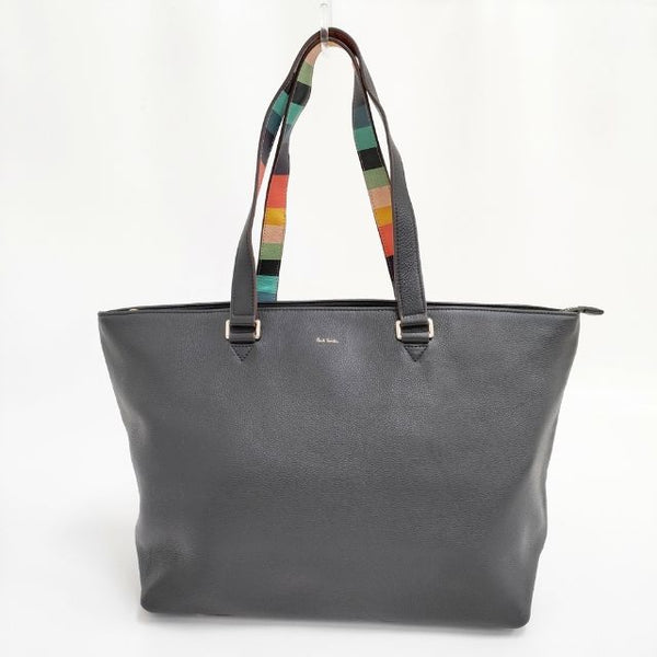 Paul Smith レザー 革 マルチカラー トートバッグ ブラック メンズ ポール・スミス【中古】5-0918G∞