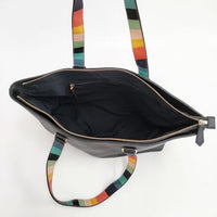 Paul Smith レザー 革 マルチカラー トートバッグ ブラック メンズ ポール・スミス【中古】5-0918G∞