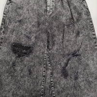 ADRER アドラー ワイドデニム ダメージ加工 サイズM ADTOY0921006 デニムパンツ ブラック メンズ【中古】5-0805G♪