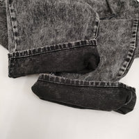 ADRER アドラー ワイドデニム ダメージ加工 サイズM ADTOY0921006 デニムパンツ ブラック メンズ【中古】5-0805G♪
