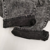 ADRER アドラー ワイドデニム ダメージ加工 サイズM ADTOY0921006 デニムパンツ ブラック メンズ【中古】5-0805G♪
