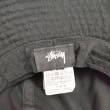 STUSSY バケットハット コットン サイズL/XL 帽子 ハット ブラック メンズ ステューシー【中古】5-0901G◎